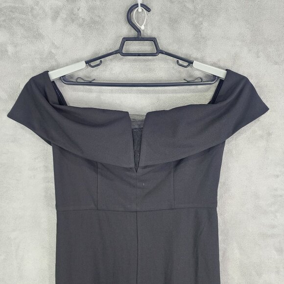 Womens Sugar Poison Off-Shoulder Black Jumpsuit Slim Fit Elegant Design Size L - Picture 3 of 12